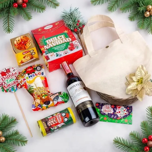 anchetas fondo nieve 4 Ancheta Navideña Encanto Navideño