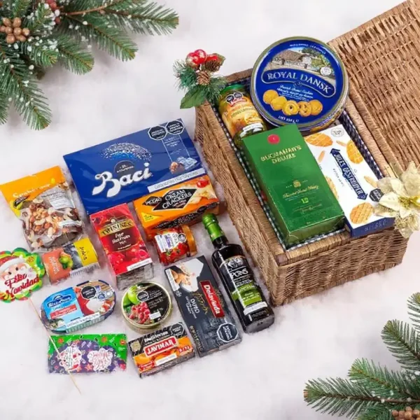 anchetas fondo nieve 5 Ancheta Navideña Dulzura Festiva