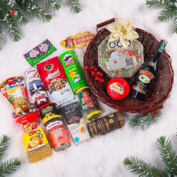 anchetas fondo nieve 6 cestas de regalo navideñas para empresas